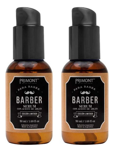 2 Serum Para Barba Aceite Argan X 50 Ml Primont