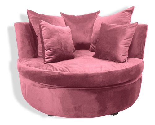 Sillón Moderno Minimalista Para Salas Recamara Hogar . Rosa Liso