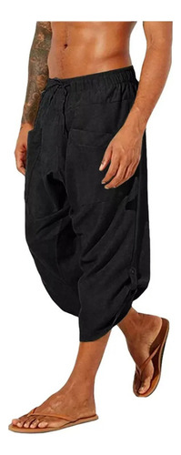 Pantalones De Yoga Casuales De Lino Para Hombre