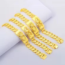 Pulseras Rellenas De Oro De 18k Para Hombres Y Mujeres, Puls