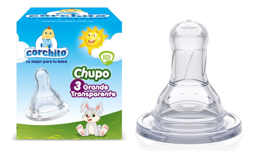 Chupo Blanco No. 3 En Caja Corchito X 5 Unidades