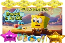 Comprar Bob Esponja Fiesta 20 Niños Vaso Plato Caja Lona Bob Esponja