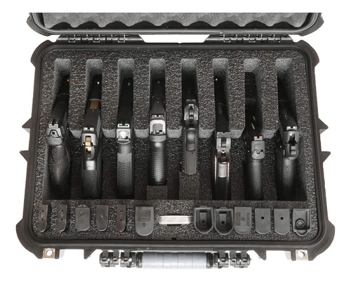 Funda Impermeable Para 8 Pistolas Y 12 Cargadores Con Recipi