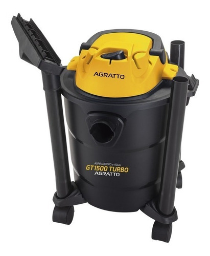 Aspirador Tambor Agratto GT1500 Turbo 11L  preto y amarelo 127V 60Hz