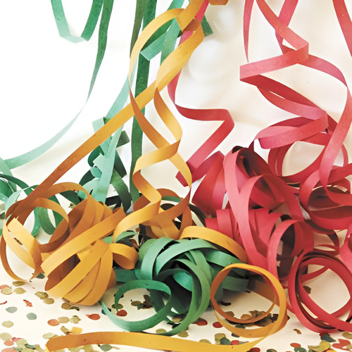 Kit 200 Rolos De Serpentina Coloridas P/ Carnaval E Festas