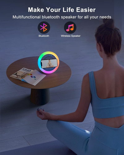 Luces Nocturnas Con Altavoz Bluetooth, Altavoz De Carga Inal