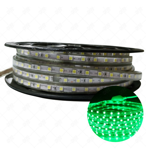 Manguera Led 5050 Rollo 25m Ip65 Exterior Luz Verde