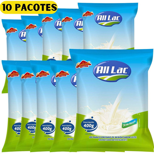 Leite Pó Composto Lácteo Sabor Leite Adoçado Kit 10 Pacotes