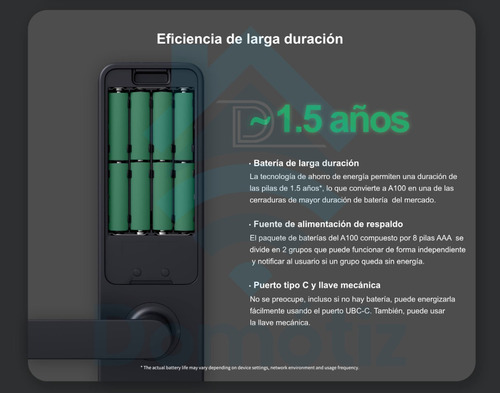 Aqara Cerradura Inteligente A100 Homekit + 2 Tarjetas Nfc