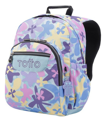 Bolso Morral Escolar Talla M Totto Ecole Gommas Flores 6js