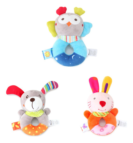 Juguetes De Peluche 3pcs Sonajero De Mano Para Bebés