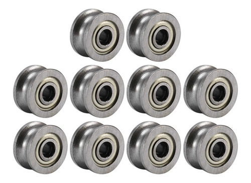 10pcs U624zz Polea Guía De Rodamiento De Bolas Con Ranura En