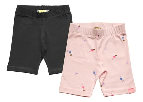 comprar Pack X 2 Calza Capri O Ciclista Algodón\u002Flycra Nena