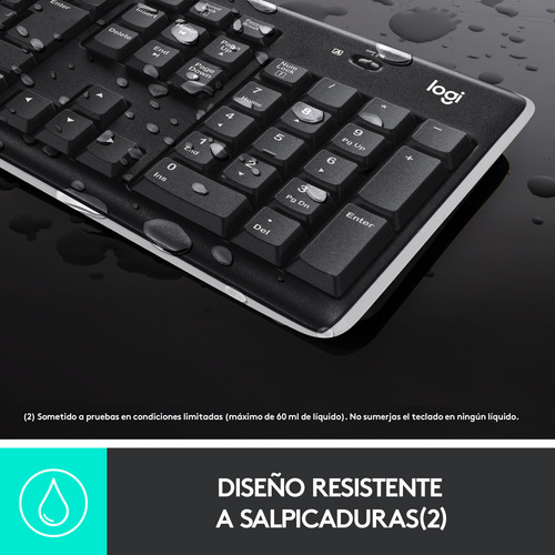 Teclado Inalámbrico Logitech K270 Receptor 2.4 Ghz Negro