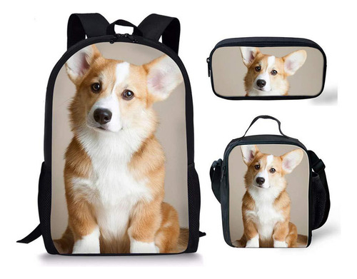 . Mochila Escolar Estampada Corgi Amazon Hot Sale For