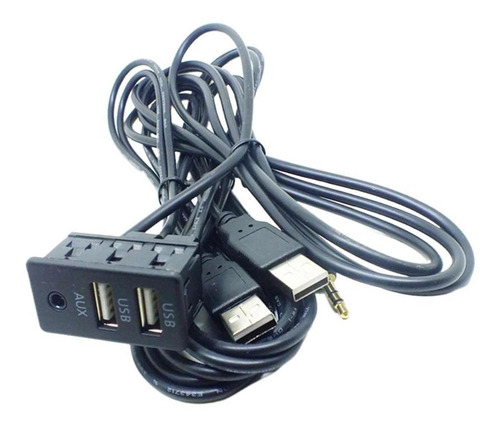 Adaptador Aux Toma De Extensión + 2 Puertos Usb Vehículos