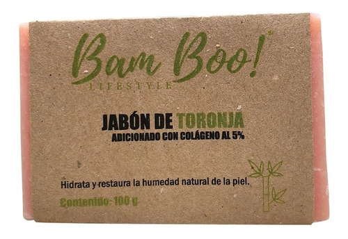 Imagen 1 de 5 de Jabón Toronja Con Colágeno 100 Gr Bam Boo! Lifestyle