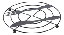 Comprar Posa Pava Metal Negro Posa Fuente Apoyo Mesa Redondo