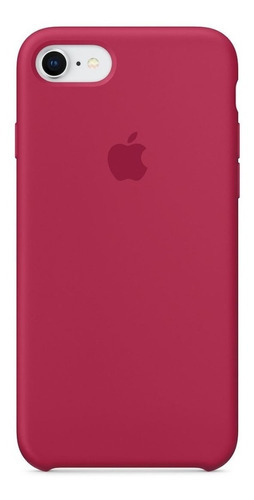 Capa Capinha Silicone Compatível iPhone 7 / 8 E Se 2020 Cor Rosa Escuro