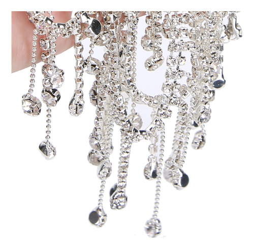 Cadena Con Borlas De Strass, Flecos, Apliques De Novia, Ribe