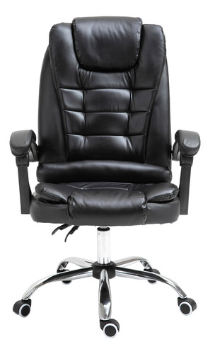 Cadeira Presidente Home/office Com Massagem Com Pés Cromado