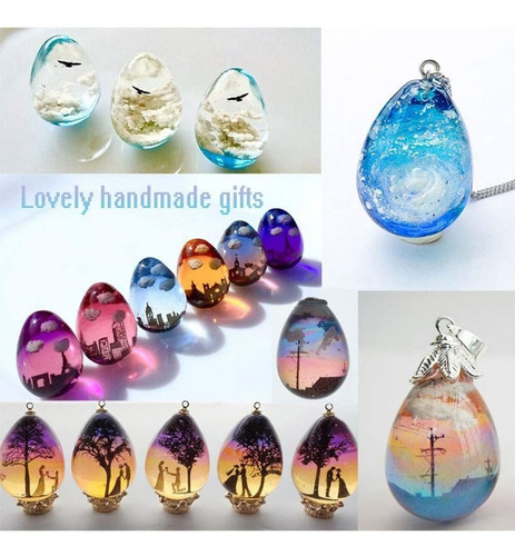 Forma De Huevo Molde De Resina De Silicona Colgante Ovalado