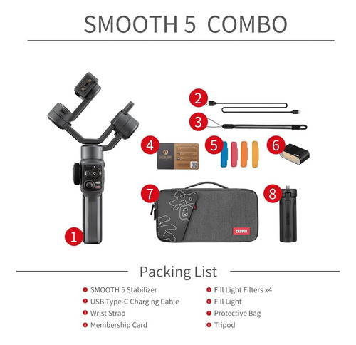 Zhiyun Smooth 5 Estabilizador Profesional Gimbal Stabilizer