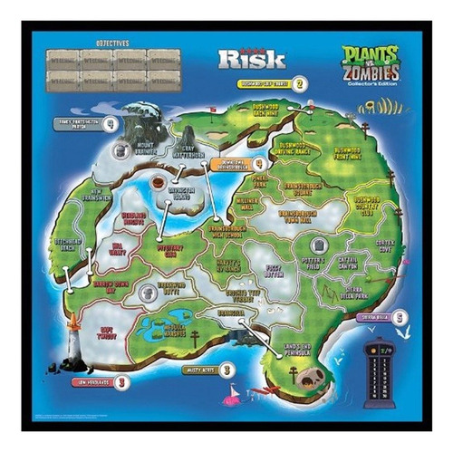 Juego De Mesa Risk Plants Vs. Zombies Usaopoly Con 2 Ejércit