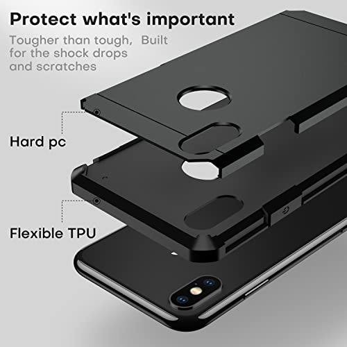Funda Para iPhone X iPhone XS Negro Dual Layer
