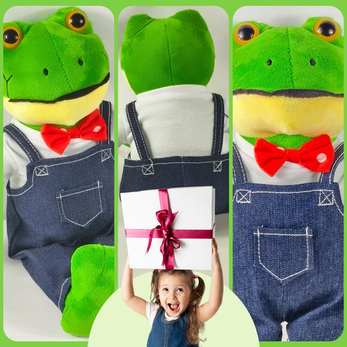 Peluche Rana Rhenne Rene Juguete,compañero De Juego De Niños Suave,muñecas De Peluche Con Materiales De Alta Calidad,muñeca De Rana Kawaii 30cm,los Mejores Regalos De Navidad Para Niños Y Niñas.