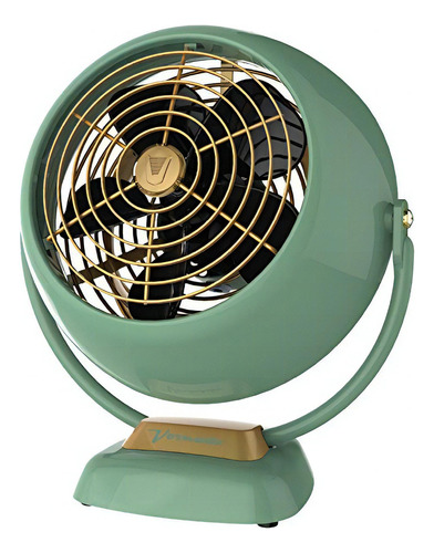 Ventilador Retro Vornado Vfan Jr. Vintage, Verde Cantidad de aspas 5 Color de las aspas Negro Diámetro 29 cm Frecuencia no Material de las aspas Metal