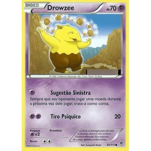 2x Drowzee - Pokémon Psíquico Comum 35/111 Pokemon Card Game
