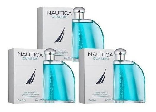 Paquete 3x1 Nautica Classic Caballero 100 Ml Edt Spray