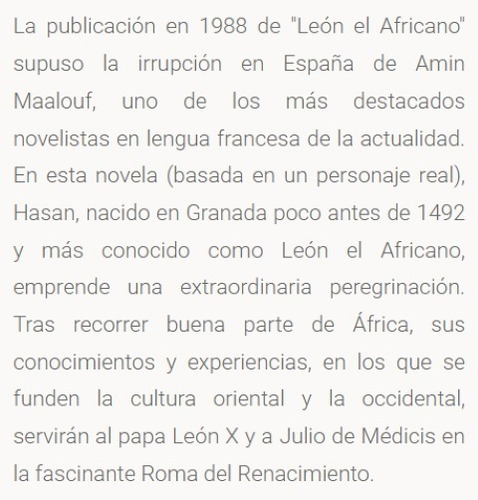 León El Africano - Amin Maalouf / Alianza + Sorpresa