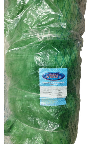 Red De Pesca 0.55x3 1/2x100x100 Verde Triple Nudo Verde
