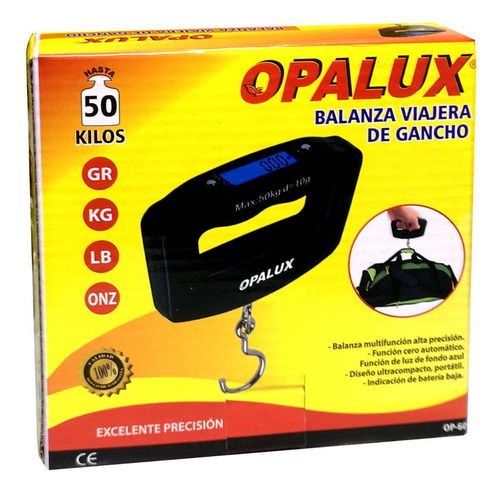 Balanza Viajera De Gancho Op-607 Opalux