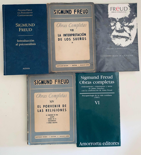 Lote Sigmund Freud X 5 Libros Excelente Estado