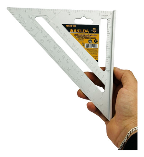Escuadra Triangular Carpintero Resistente 7 Pulgadas