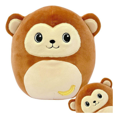 Pelúcia Macaco Almofada Animal Macaquinho Infantil Fofo 20cm