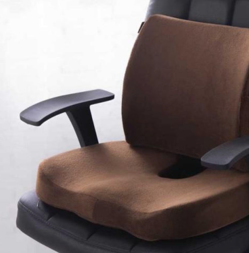 Cojín Respaldar Lumbar + Asiento Memory Foam Incluye Funda