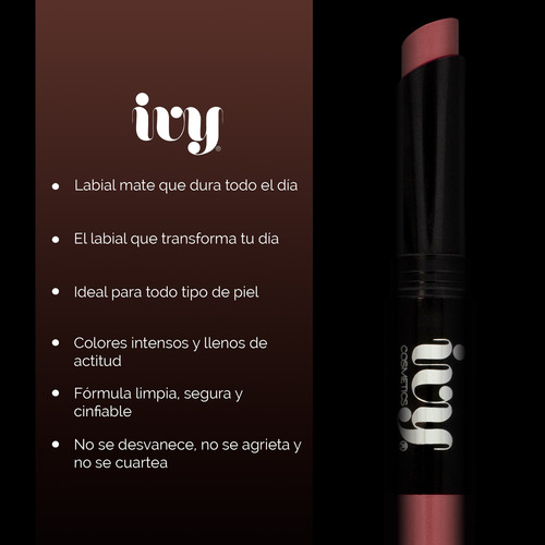 Labial Longwear Matte Lipstick Ivy Cute Tenderness