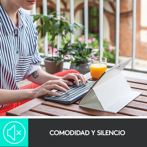 Combo Logitech Mouse M350s+teclado Bt K380s+totebag Grafito