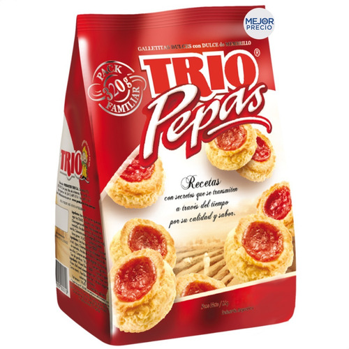 Imagen 2 de 9 de Galletitas Pepas Mermelada De Membrillo Trio - Mejor Precio