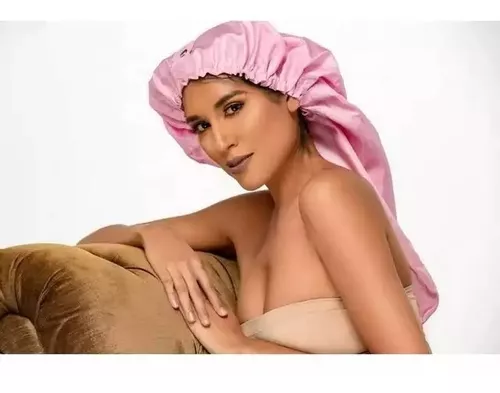 Touca de cabelo de cetim extra longa para mulheres, gorro para