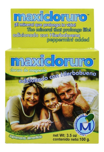 Cloruro De Magnesio Polvo Hierbabuena 100 Grs Maxicloruro Sabor Hierbabuena