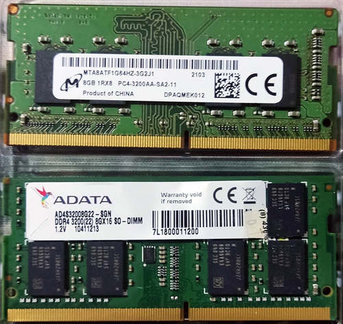 Memoria Ram Ddr4 3200 Adata Y Micron