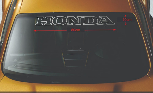 Calco Honda Parabrisas 80cmx10cm Vinilo Sticker