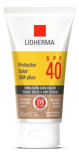 Protector Solar Color Spf 40 Toque Seco No Graso Lidherma