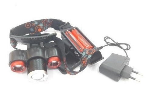 Lanterna De Cabeça T6 Led Cree Profissional Tática Recarregá