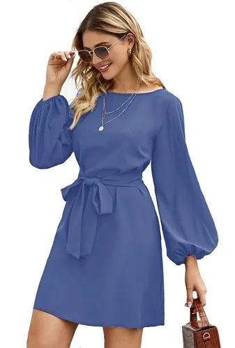 Vestido azul claro corto clearance